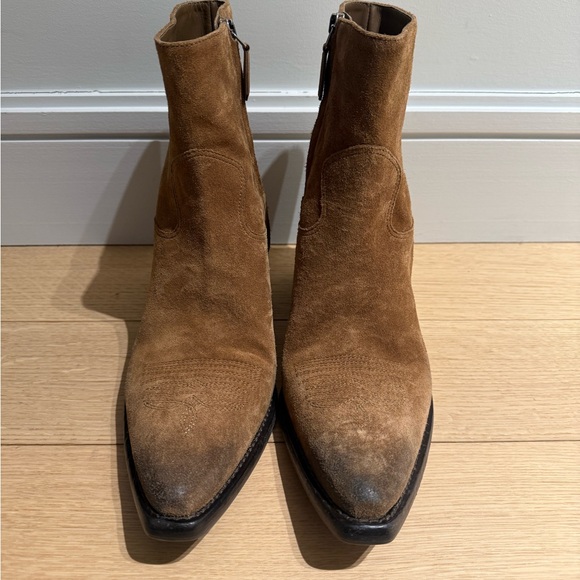 PRADA Suede Western Booties size 39 NWT - Picture 5 of 7